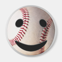 Le smiley de base-ball ajoutent VOS mots Aimants Pour Réfrigérateur