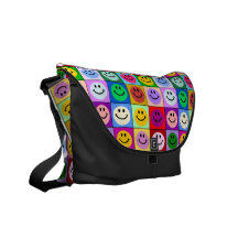 Le smiley multicolore ajuste le sac sacoche
