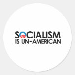 Le socialisme est peu américain adhésif rond
