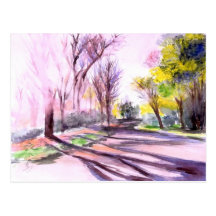Le SOLEIL d'APRÈS-MIDI SUR une ROUTE, Ann Arbor, M Cartes Postales