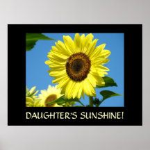 LE SOLEIL DE LA FILLE ! L'art imprime le cadeau d' Affiches