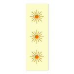 Le soleil d'été. Jaune et orange Carte De Visite