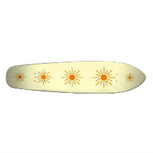 Le soleil d'été. Jaune et orange Plateaux De Skateboards