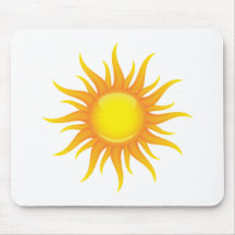 Le soleil flamboyant tapis de souris