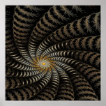 Le soleil se développant en spirales posters