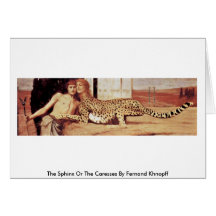 Le sphinx ou les caresses par Fernand Khnopff Carte De Vœux