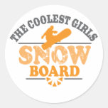 Le surf des neiges de filles le plus frais autocollants