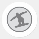 le surfeur de snowboarding sautent adhésif