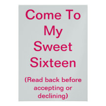 Le sweet sixteen sont présents ou meurent invitation personnalisable