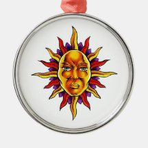 Le symbole frais Sun de tatouage de bande dessinée Décorations Pour Sapins De Noël