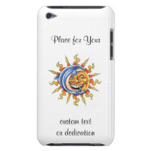 Le symbole frais Sun heureux de tatouage de bande  Coques iPod Touch