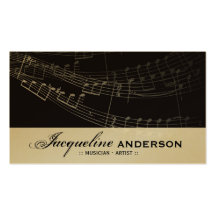 Le symphonie musical de musique note l'artiste cha cartes de visite personnelles
