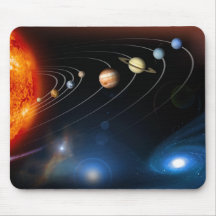 Le système solaire et au delà de Mousepad Tapis De Souris