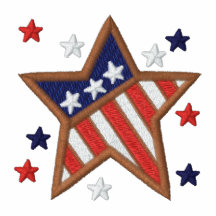 Le T-shirt brodé des Etats-Unis des hommes patriot
