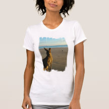 Le T-shirt de la femme de photo de kangourou