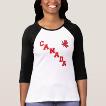 Le T-shirt des femmes du Canada de feuille d'érabl
