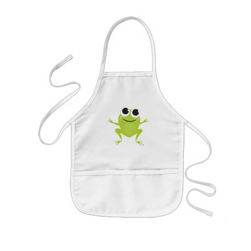 Le tablier des enfants de sourire de grenouille