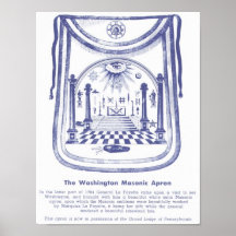 Le tablier maçonnique de George Washington Affiche