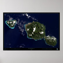 Le Tahiti, affiche de satellite de Polynésie franç