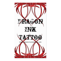 Le tatouage rouge a conçu des cartes de visite carte de visite