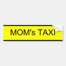 le taxi de la maman autocollant pour voiture