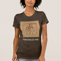 Le tee - shirt foncé des femmes - lion de carrouse t-shirt