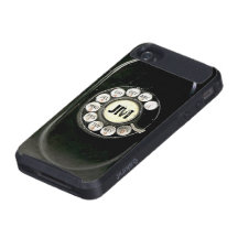 Le téléphone vintage de bakélite de cadran rotatoi