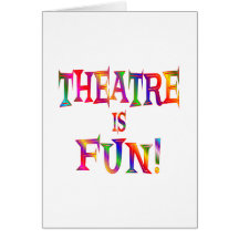 Le théâtre est amusement cartes de vœux