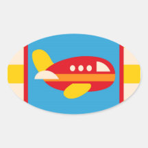 Le thème mignon de transport d'avion badine des ca autocollants