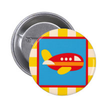 Le thème mignon de transport d'avion badine des ca badges