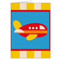 Le thème mignon de transport d'avion badine des ca carte de vœux