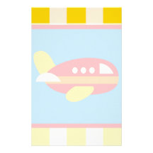 Le thème mignon de transport d'avion badine des ca papier à lettre personnalisé