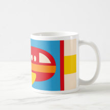 Le thème mignon de transport d'avion badine des ca mug à café