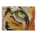 Le "tigre couvre de tuiles" l'aquarelle de mosaïqu carte de vœux