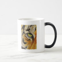 Le "tigre couvre de tuiles" l'aquarelle de mosaïqu tasse à café