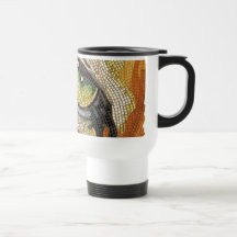 Le "tigre couvre de tuiles" l'aquarelle de mosaïqu tasses à café