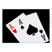 Le tisonnier Aces des cartes de voeux