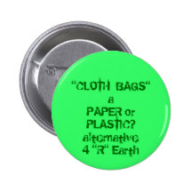 Le "TISSU MET EN SAC" contre le papier ou le plast Badge Avec Épingle