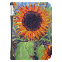 Le tournesol jaune allument la caisse coques kindle