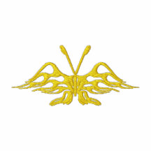 Le tribal a flambé le papillon d'ailes polo brodé
