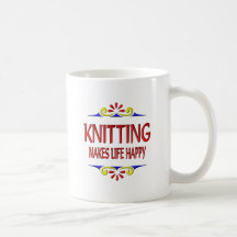 Le tricot rend la vie heureuse tasse