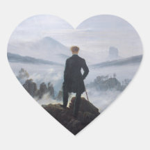 Le vagabond au-dessus de la mer du brouillard autocollants