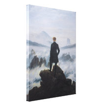 Le vagabond au-dessus de la mer du brouillard toiles tendues sur châssis