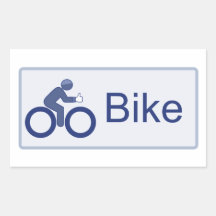 Le vélo aiment autocollant en rectangle