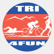 Le vélo de bain d'athlète de triathlon courent le  autocollants