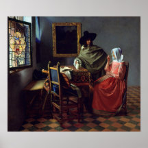 Le verre de vin, janv. Vermeer Posters