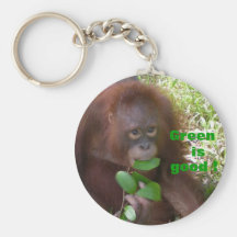 Le vert est bonne fan de grande singe porte-clefs