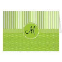 Le vert fait sur commande de monogramme barre le m cartes