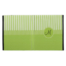 Le vert fait sur commande de monogramme barre le m coques iPad