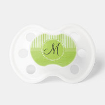 Le vert fait sur commande de monogramme barre le m sucette pour bébé